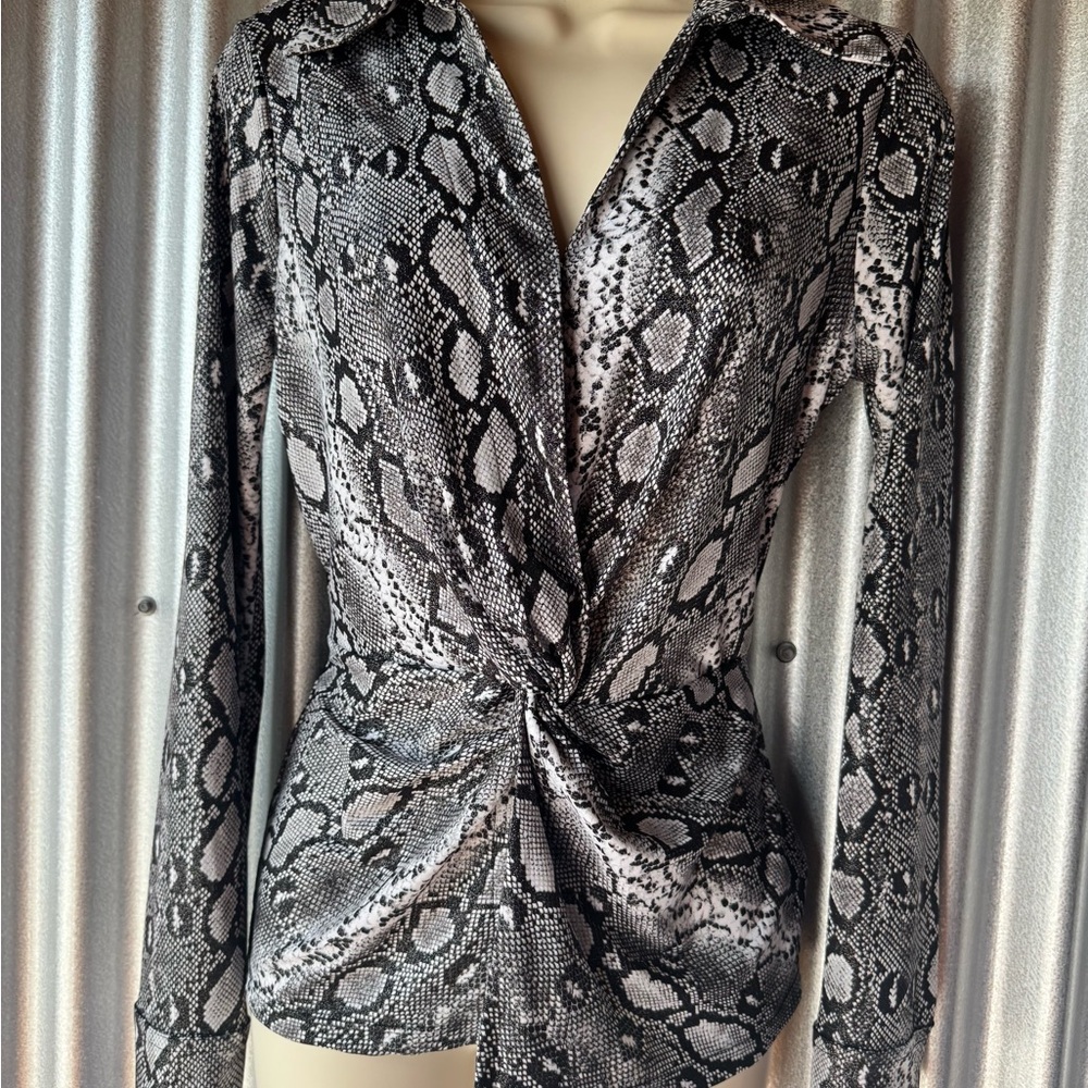 Michael Kors Snake print- chic front knot twist. Never worn